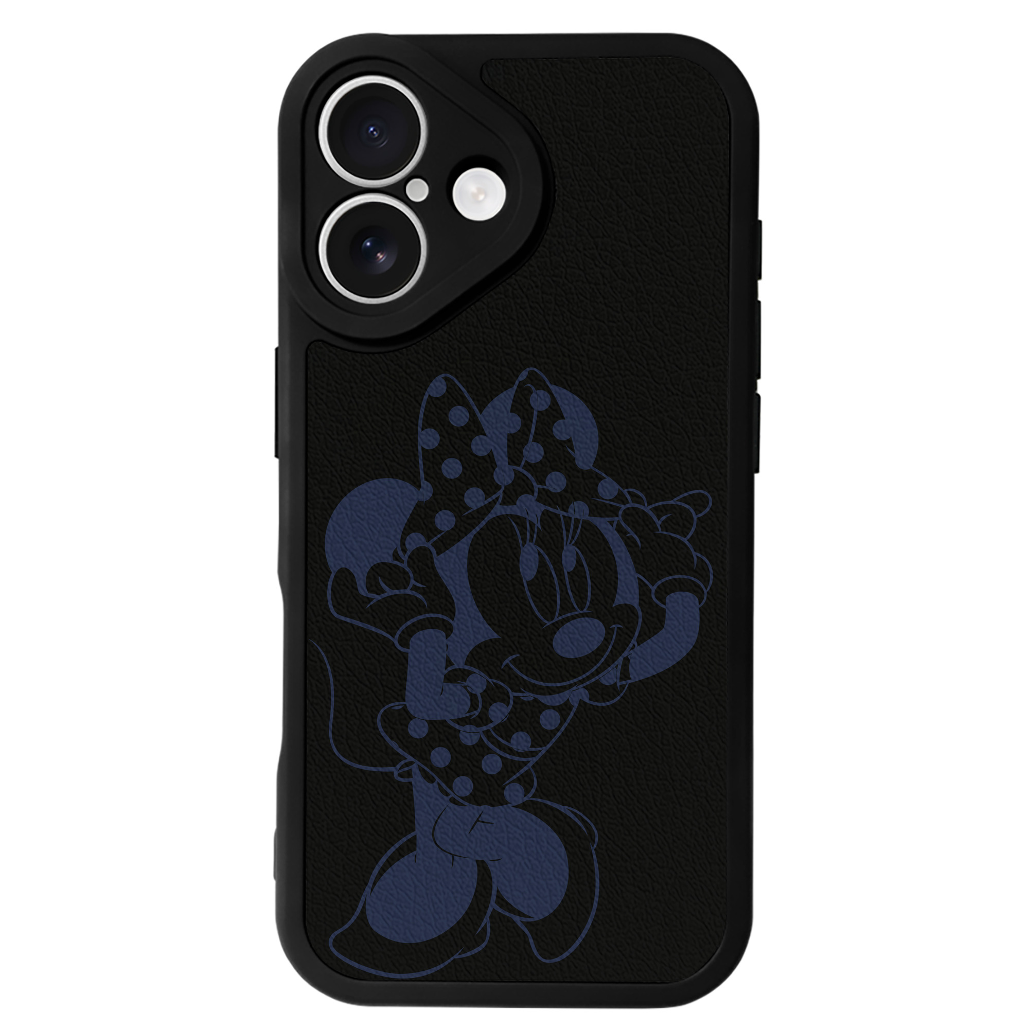 （画像用） ミッキーマウス Mickey Mouse 【iPhone 16シリーズ対応】シリコンスマホケース（レザー調） 材質：シリコン